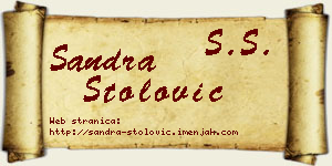 Sandra Stolović vizit kartica